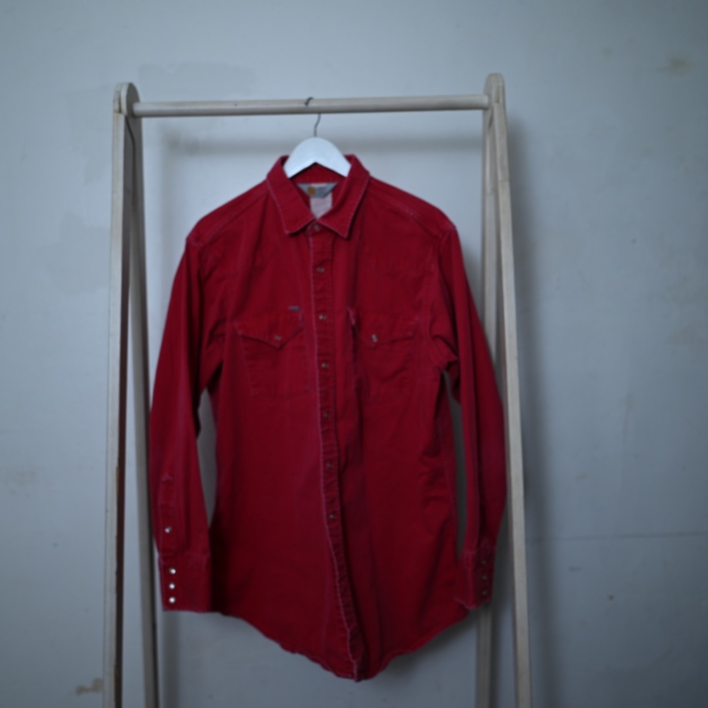 red denim vintage carhartt jacket